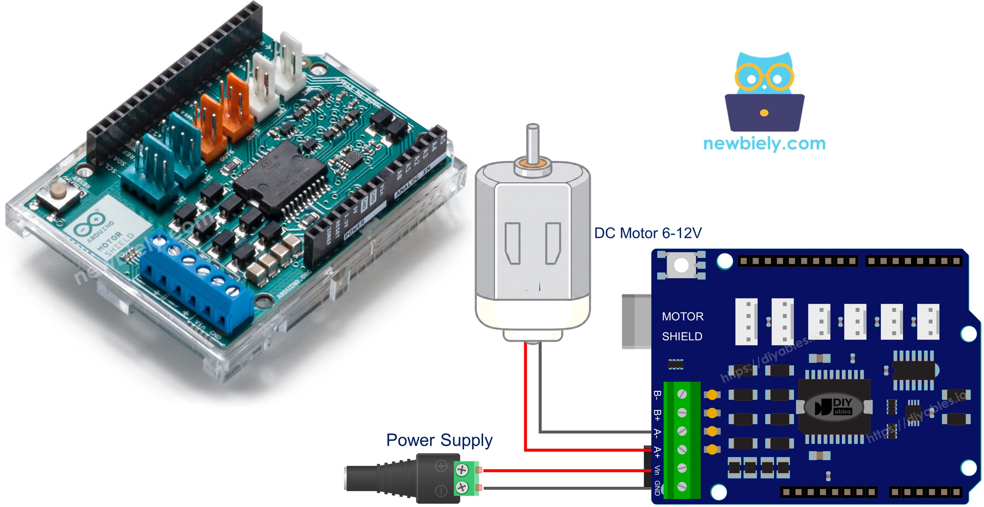 Shield de Motor DC com Arduino