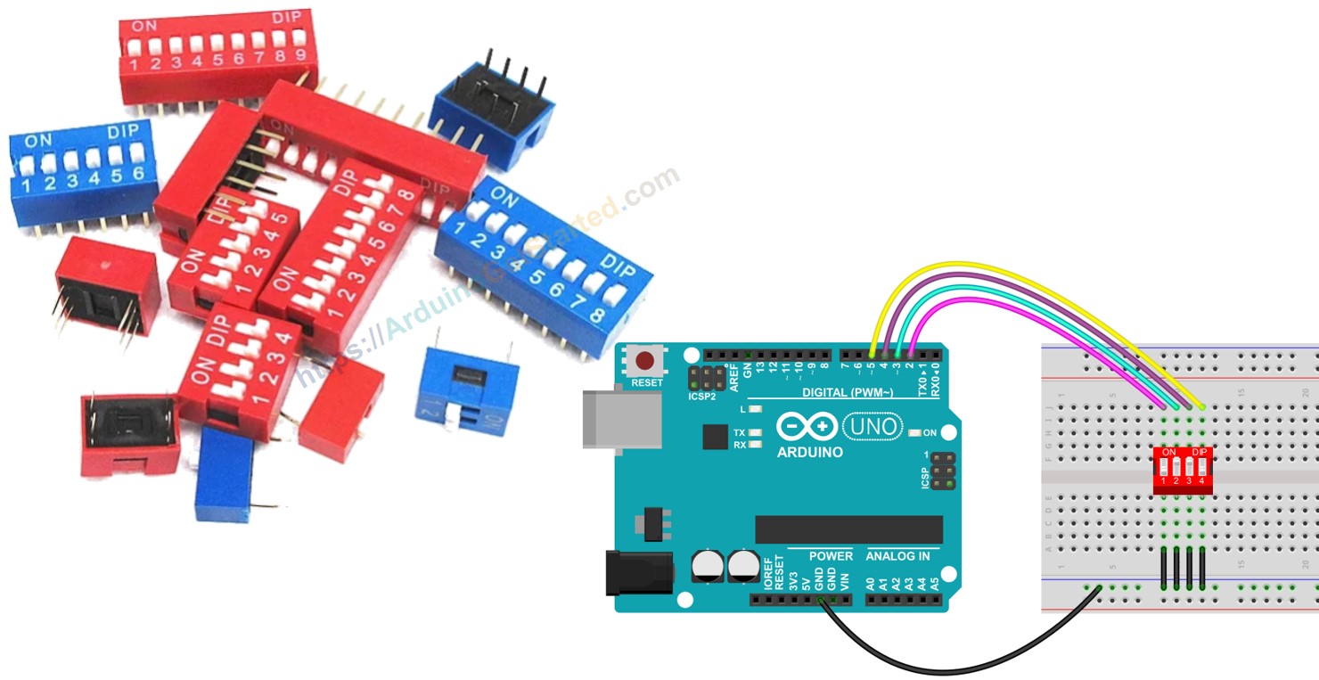 Arduino com chave DIP