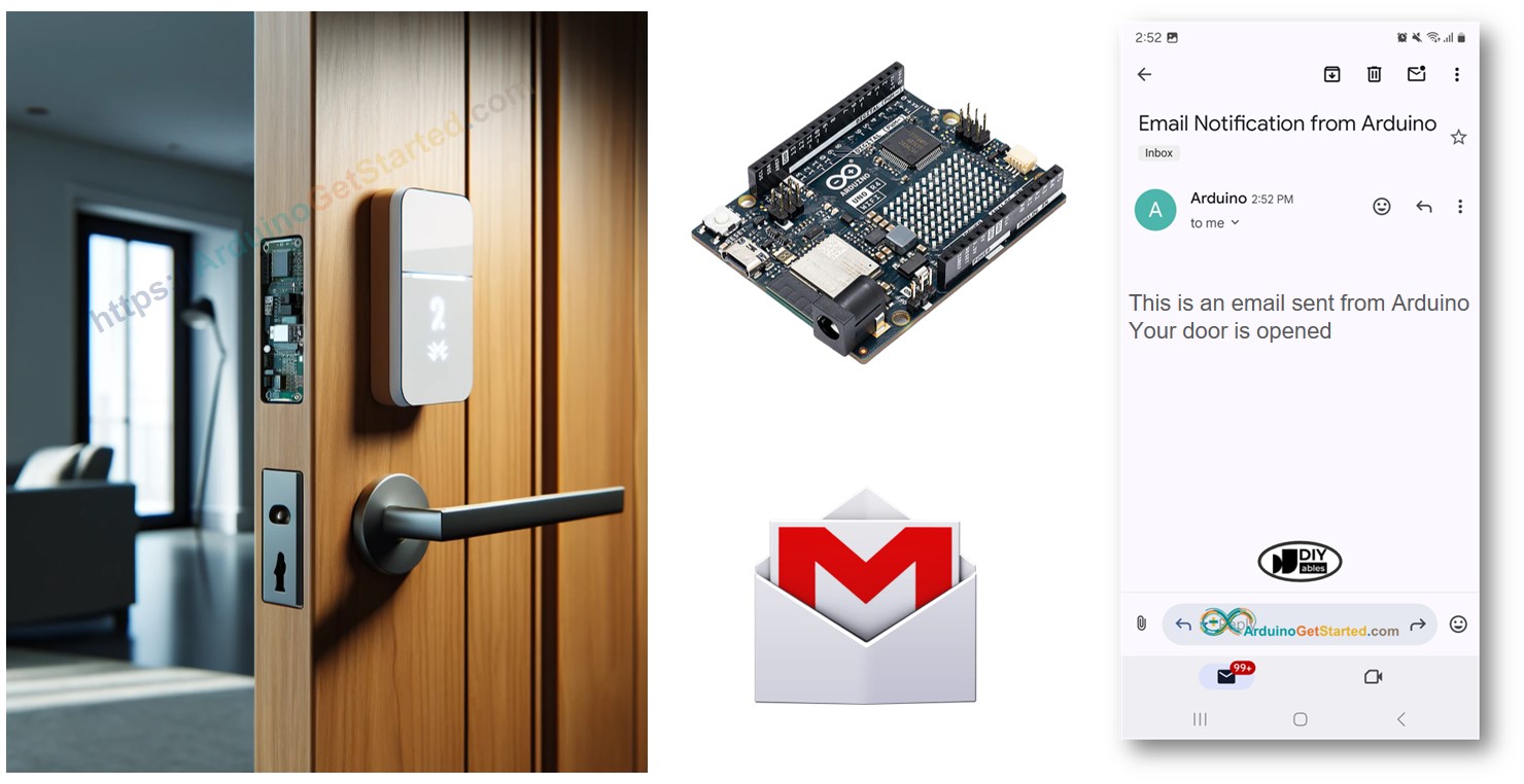 Arduino Notificação por E-mail de Porta Aberta