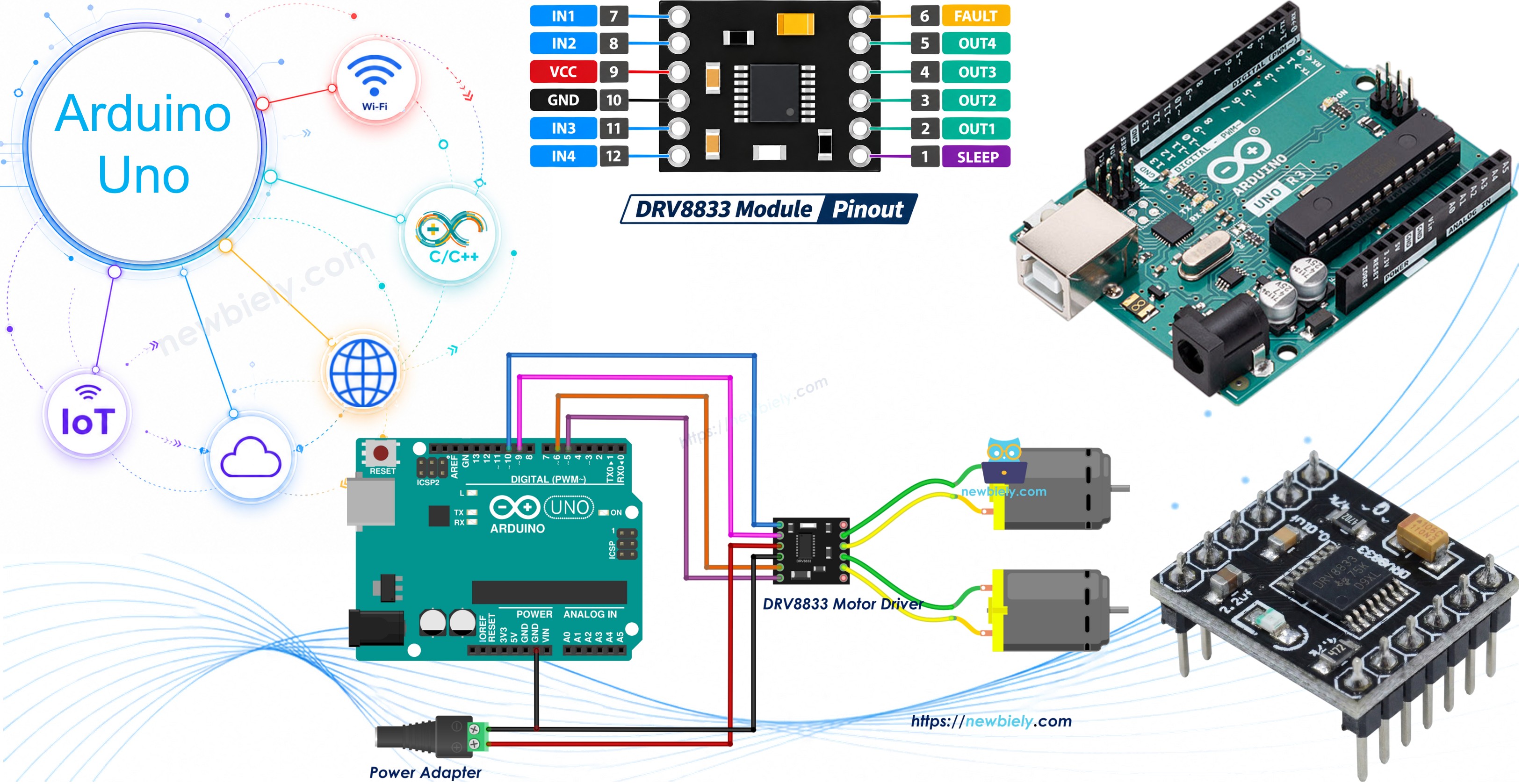 Arduino Driver de Motor DC DRV8833