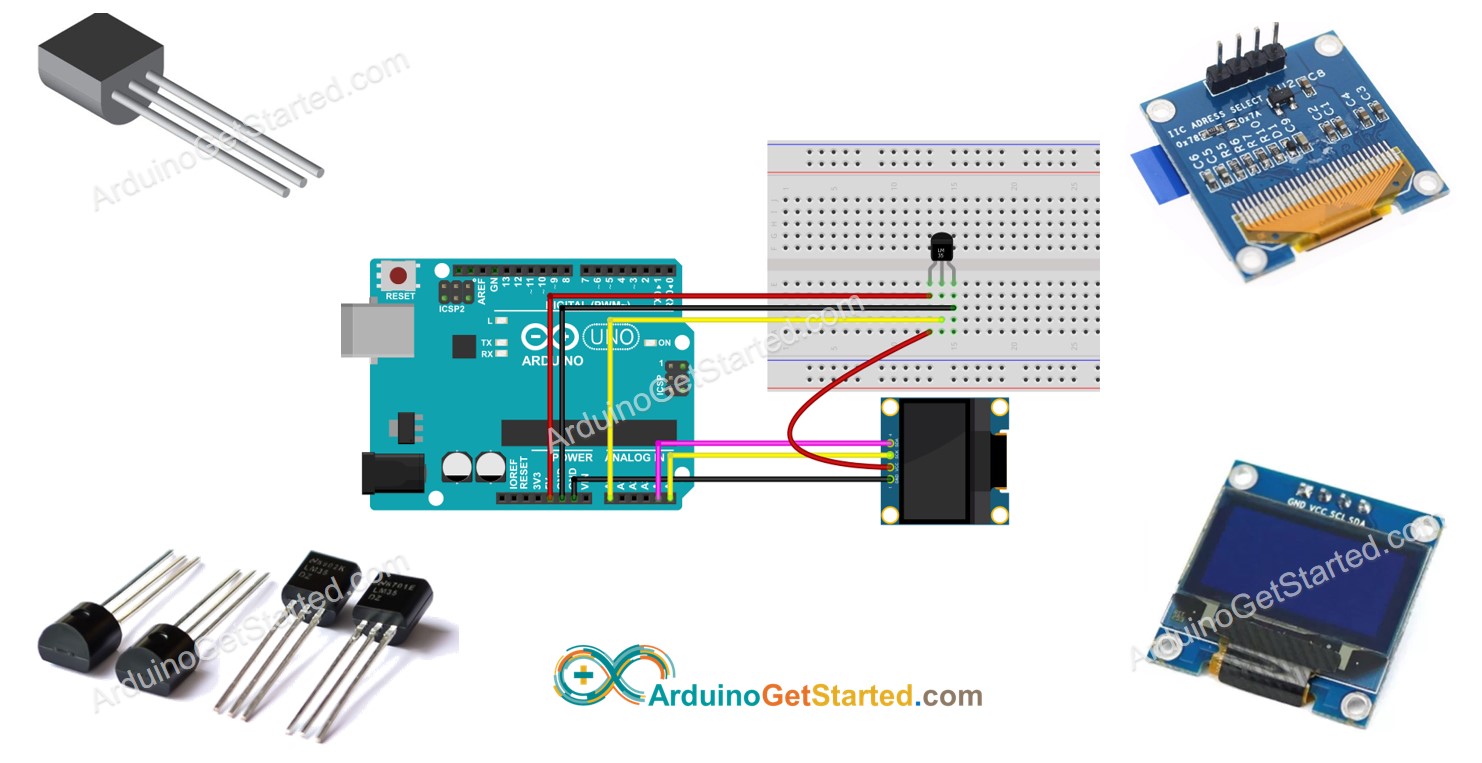 Arduino Sensor de Temperatura LM35 OLED W