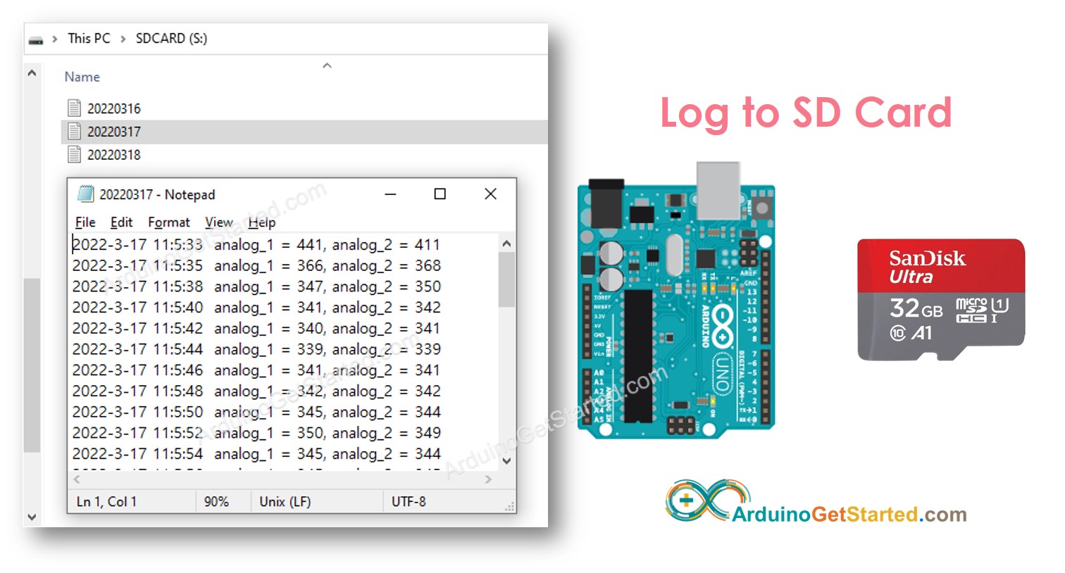 Log no Cartão Micro SD com Arduino