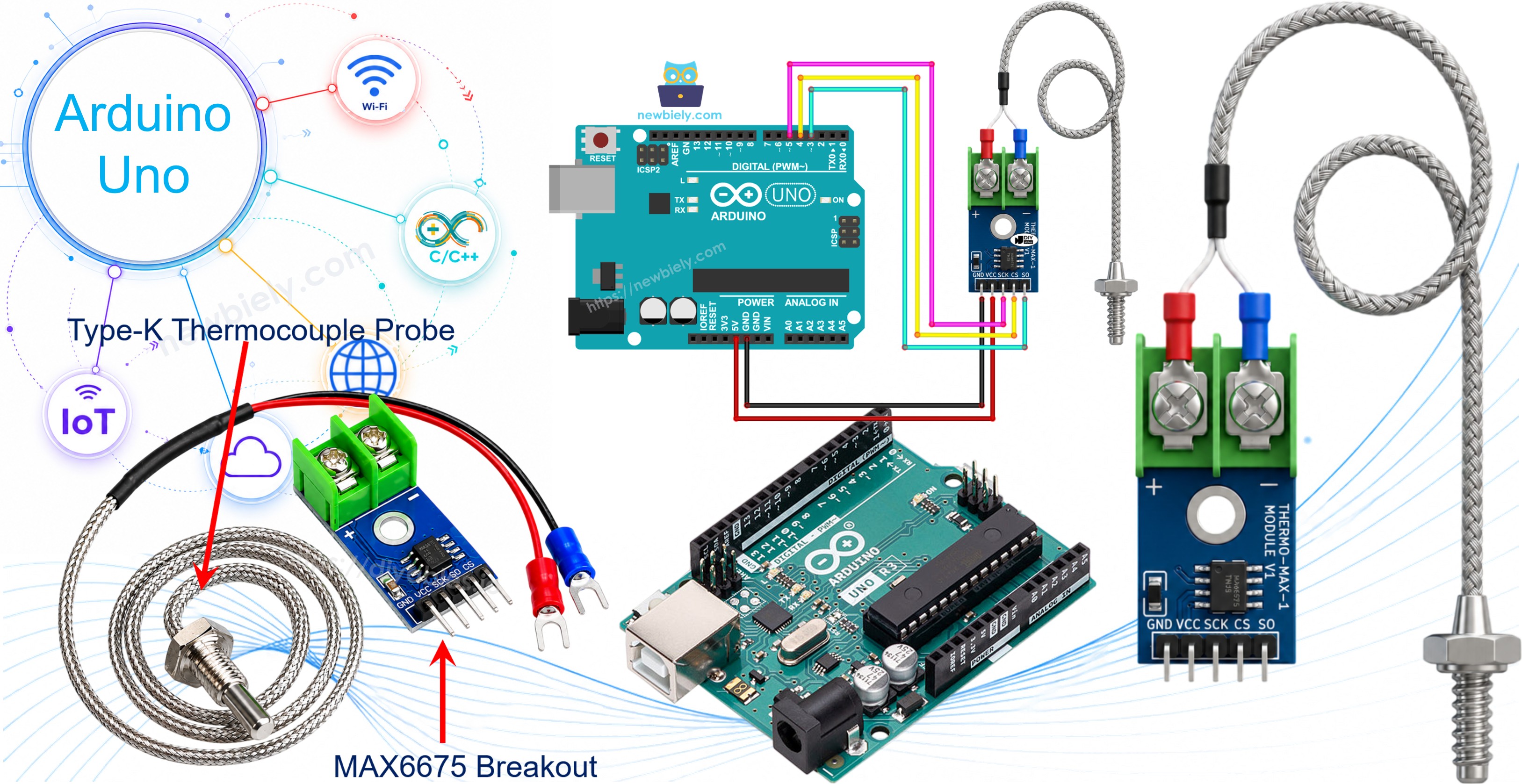 Arduino com módulo termopar MAX6675