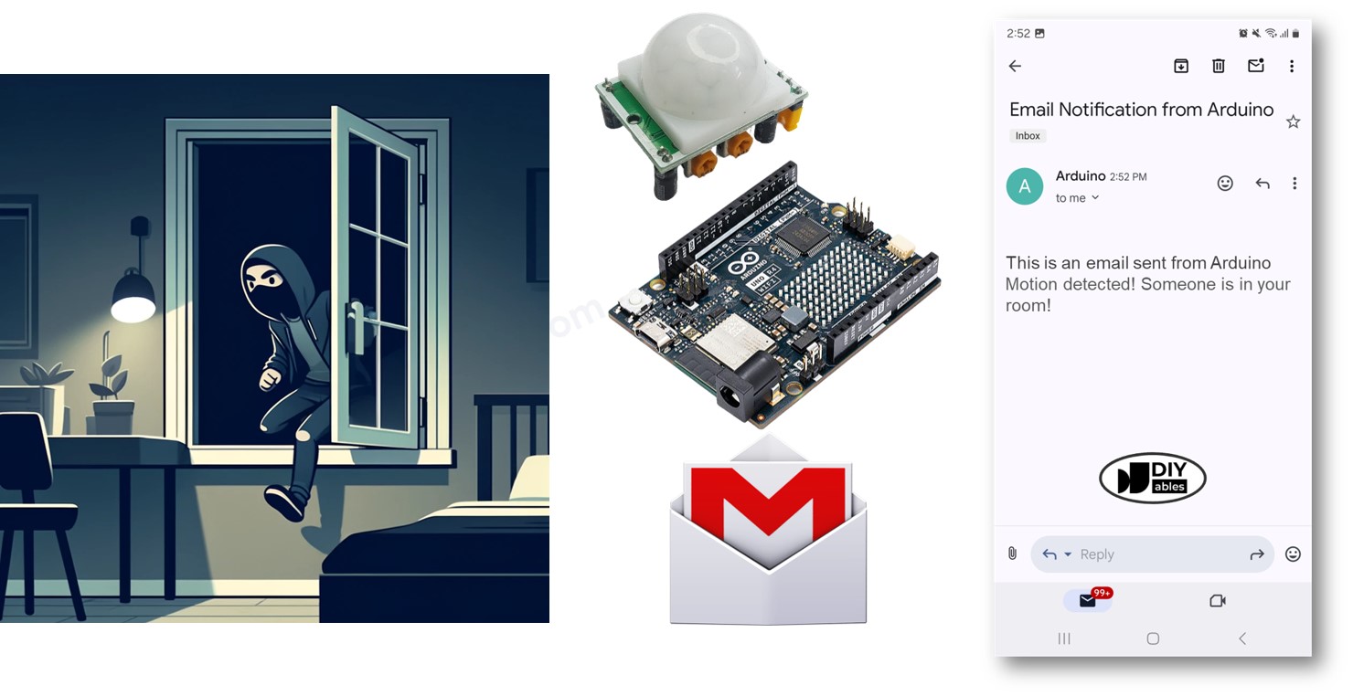 Arduino notificação por e-mail com sensor de movimento