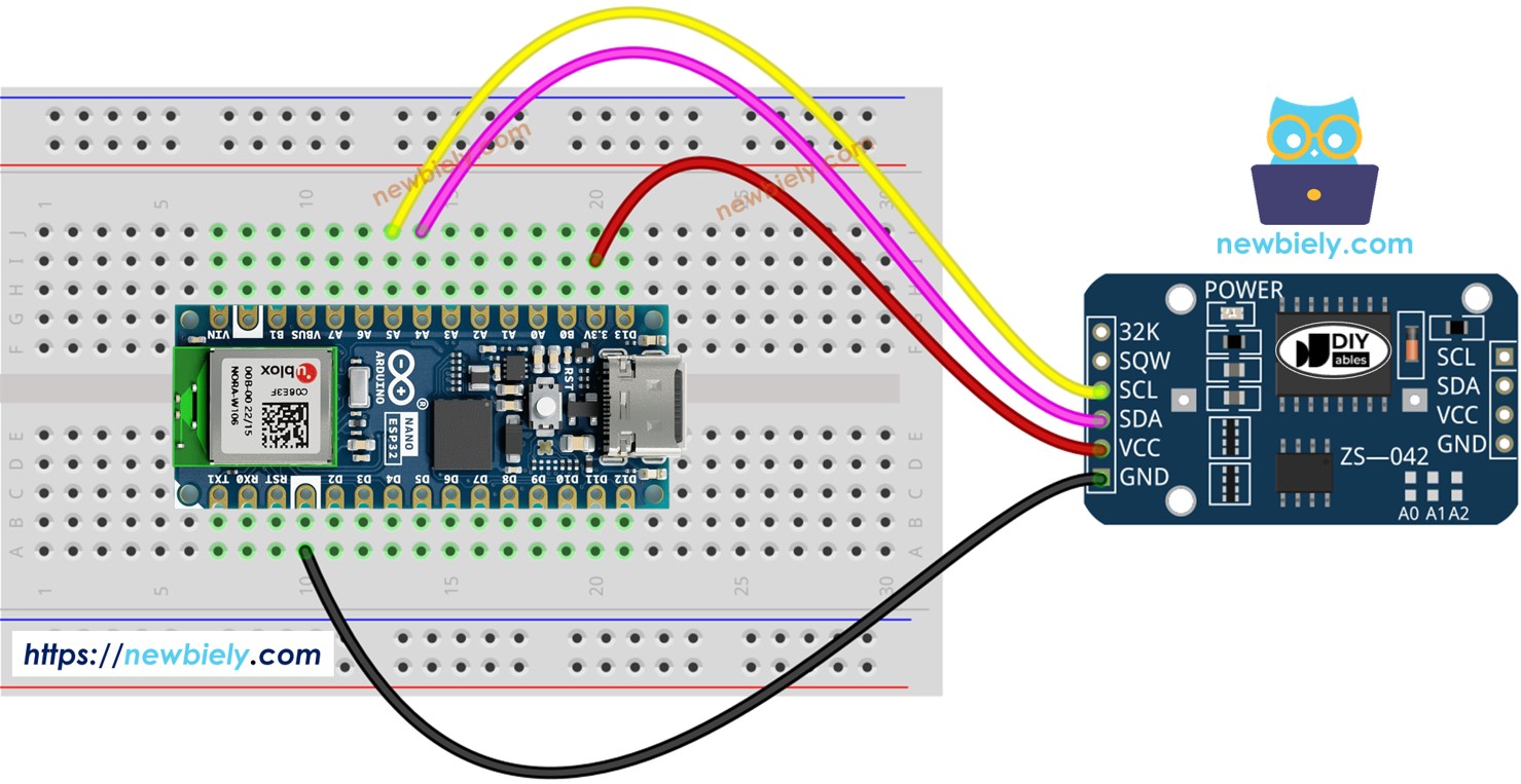 Arduino Nano ESP32 Relógio de Tempo Real