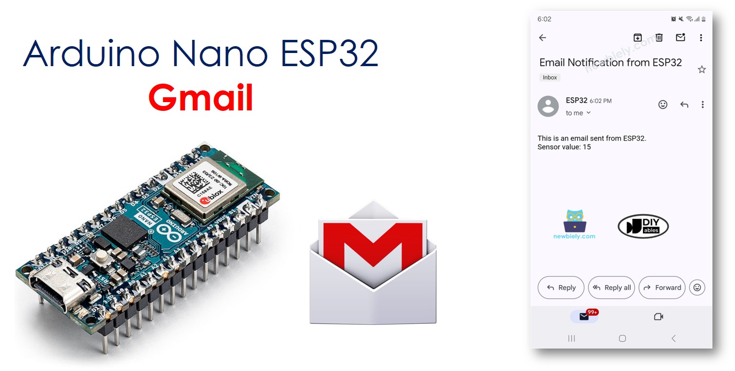 Arduino Nano ESP32 E-mail