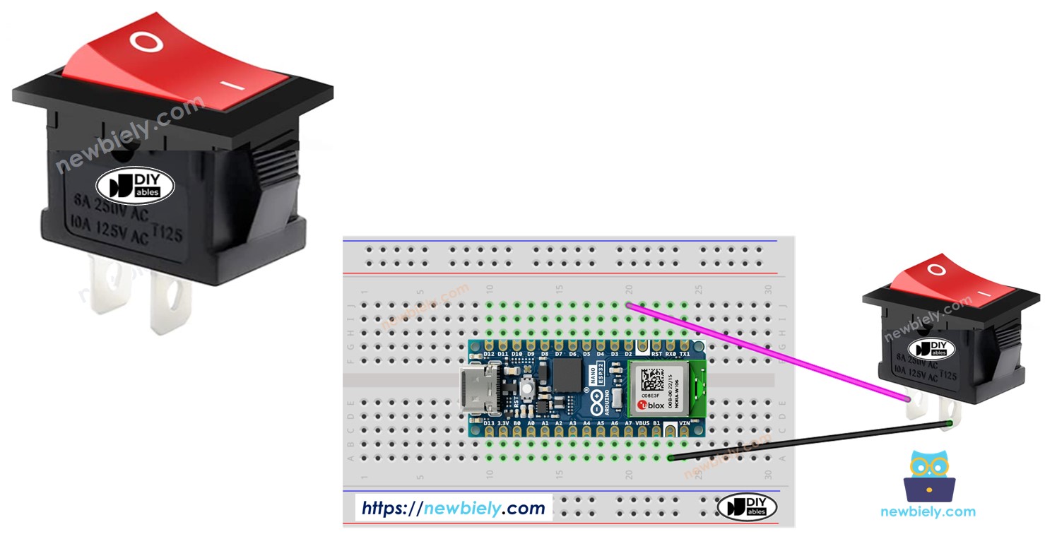 Chave ON/OFF do Arduino Nano ESP32