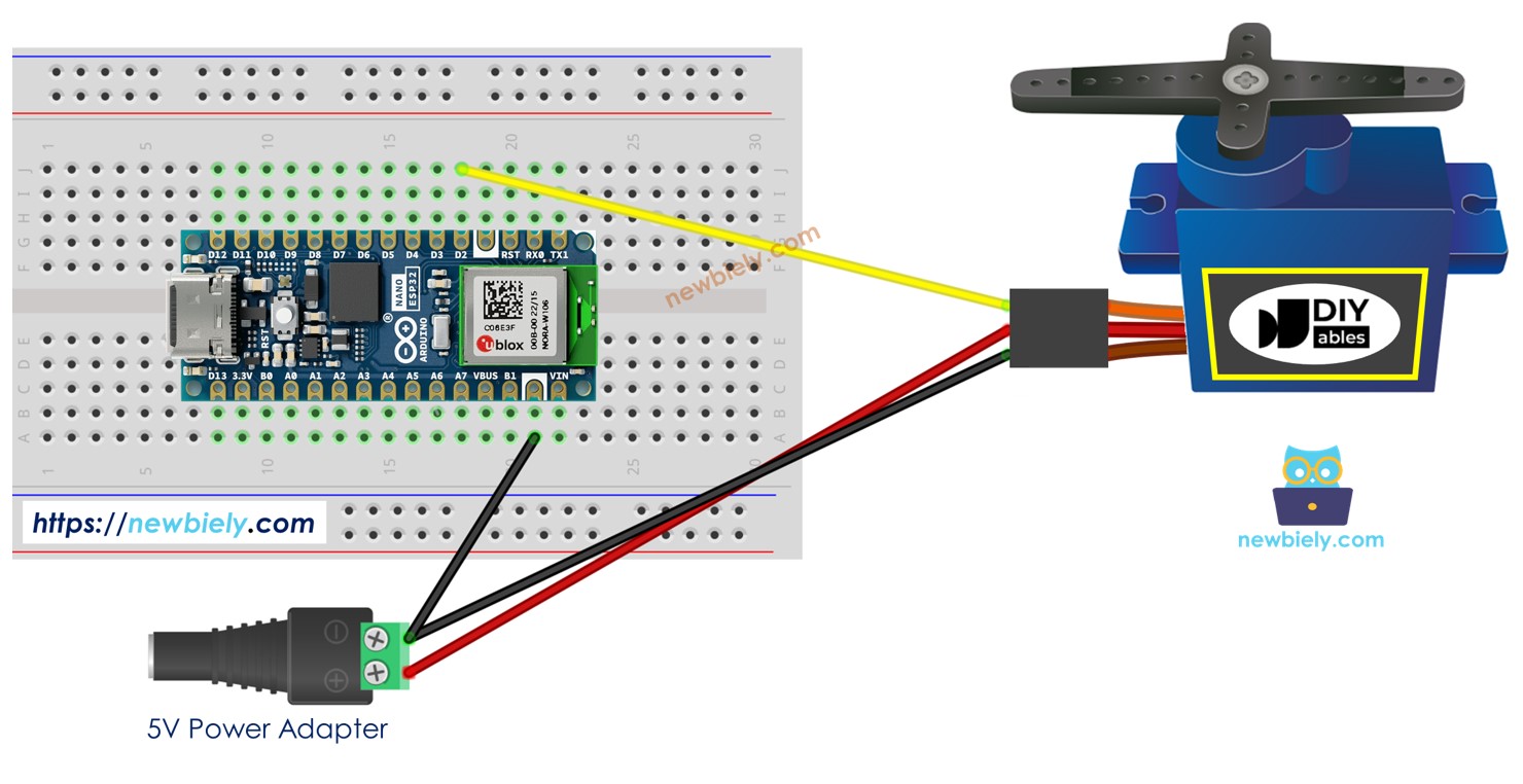Arduino Nano ESP32 Servo Motor