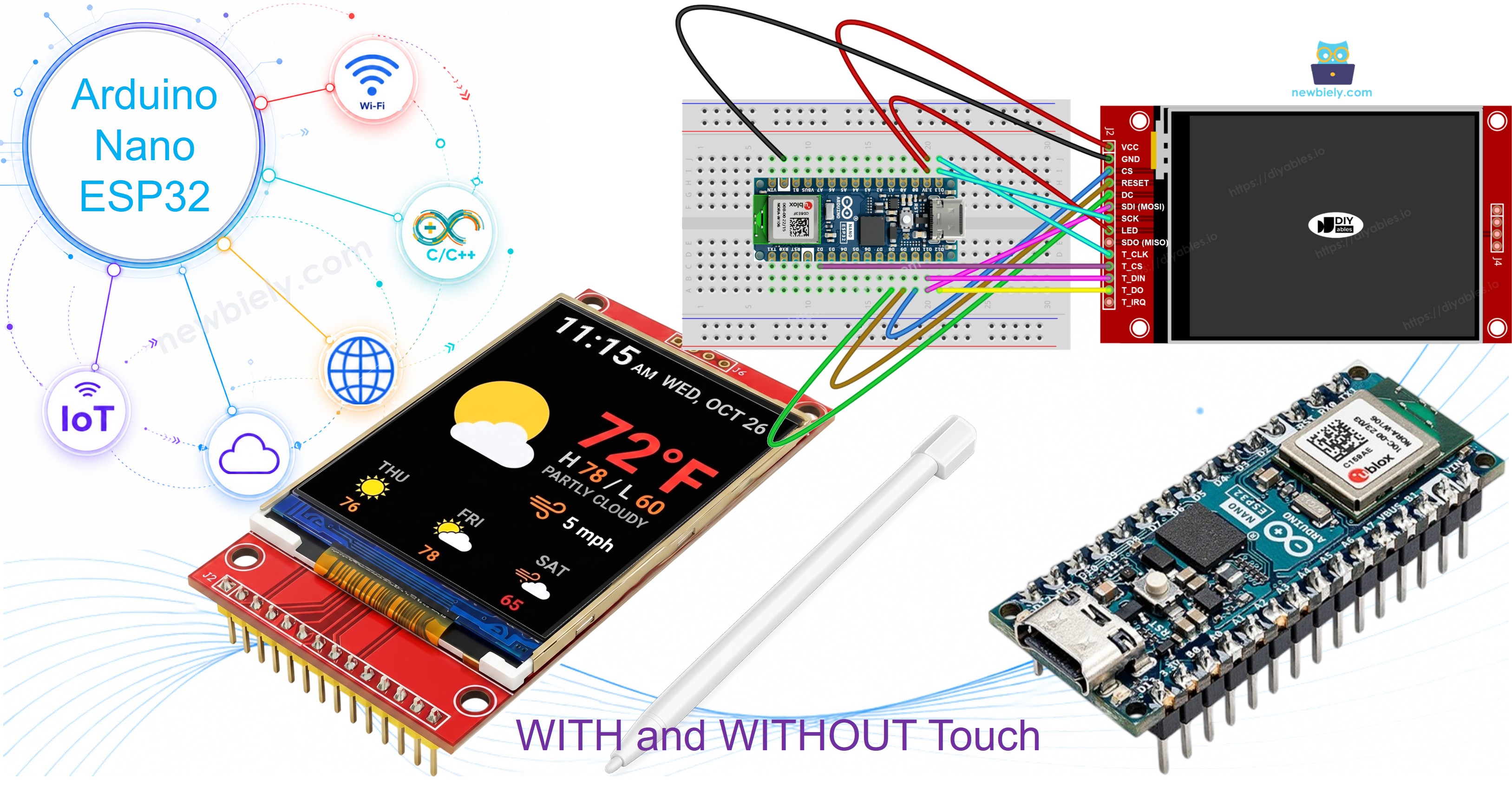 Display TFT SPI do Arduino Nano ESP32