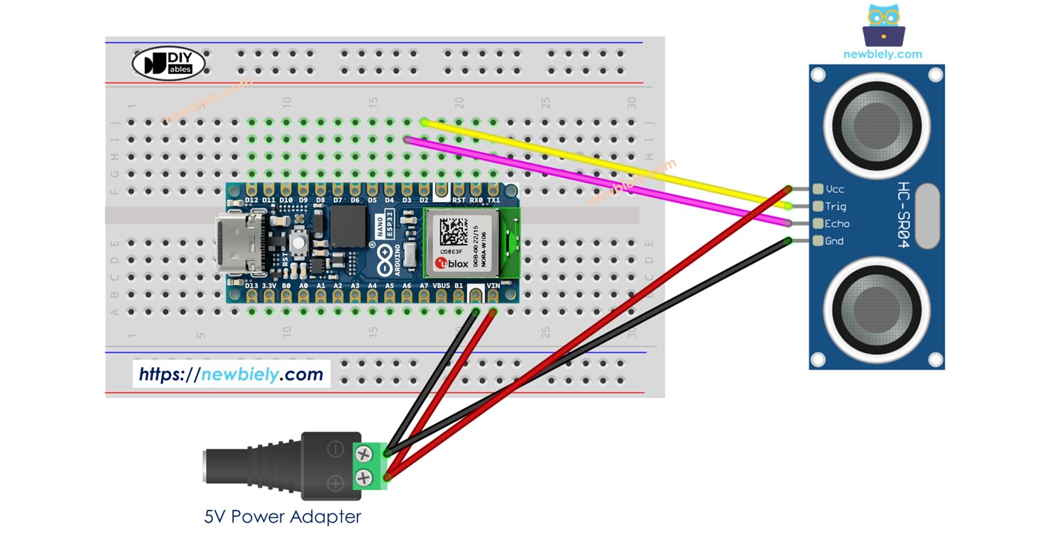 Arduino Nano ESP32 Sensor Ultrassônico