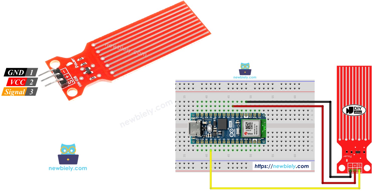Arduino Nano ESP32 Água/Líquido