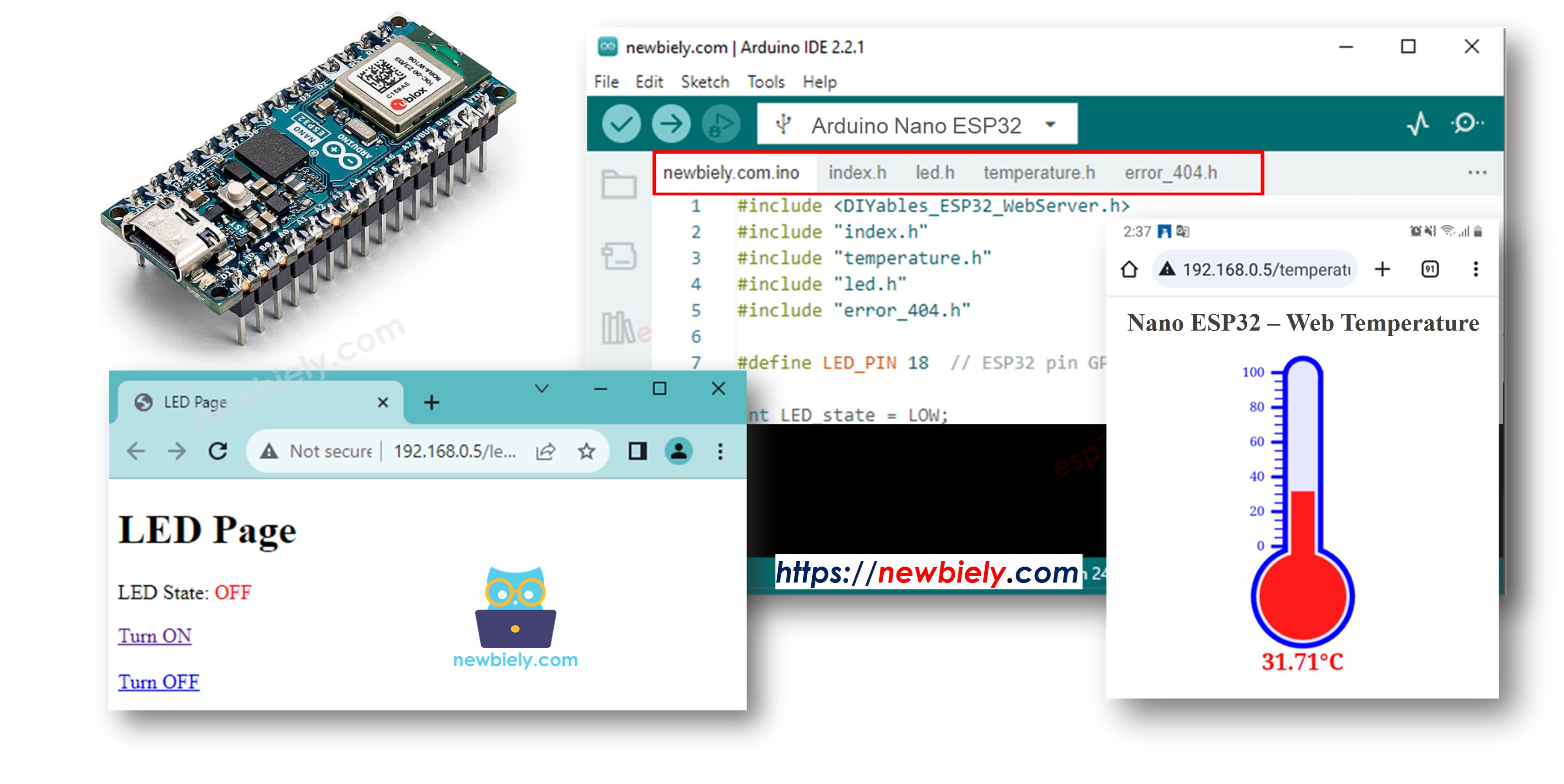 Arduino Nano ESP32 Servidor Web
