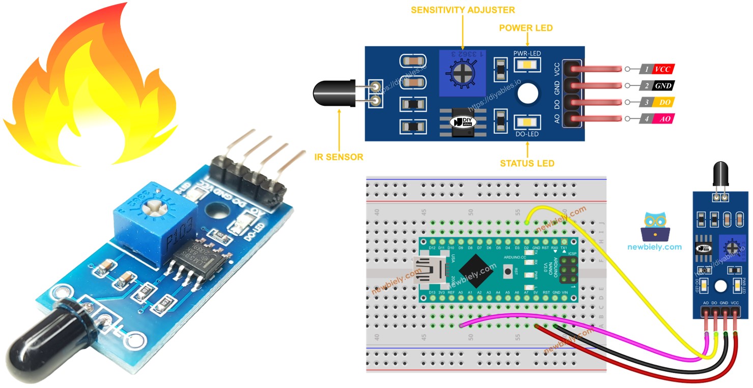 Arduino Nano Sensor de Chama