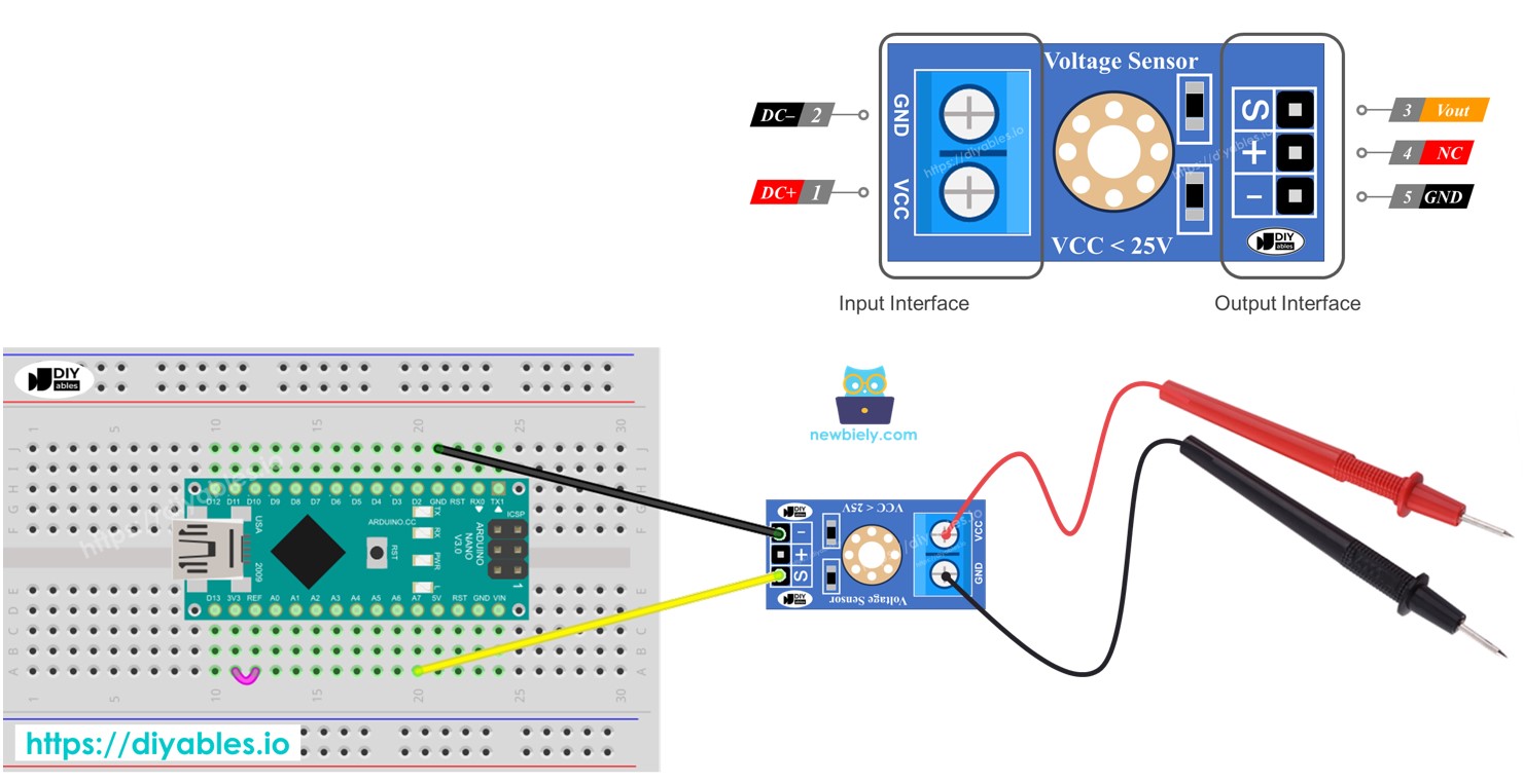 Arduino Nano Sensor de Tensão