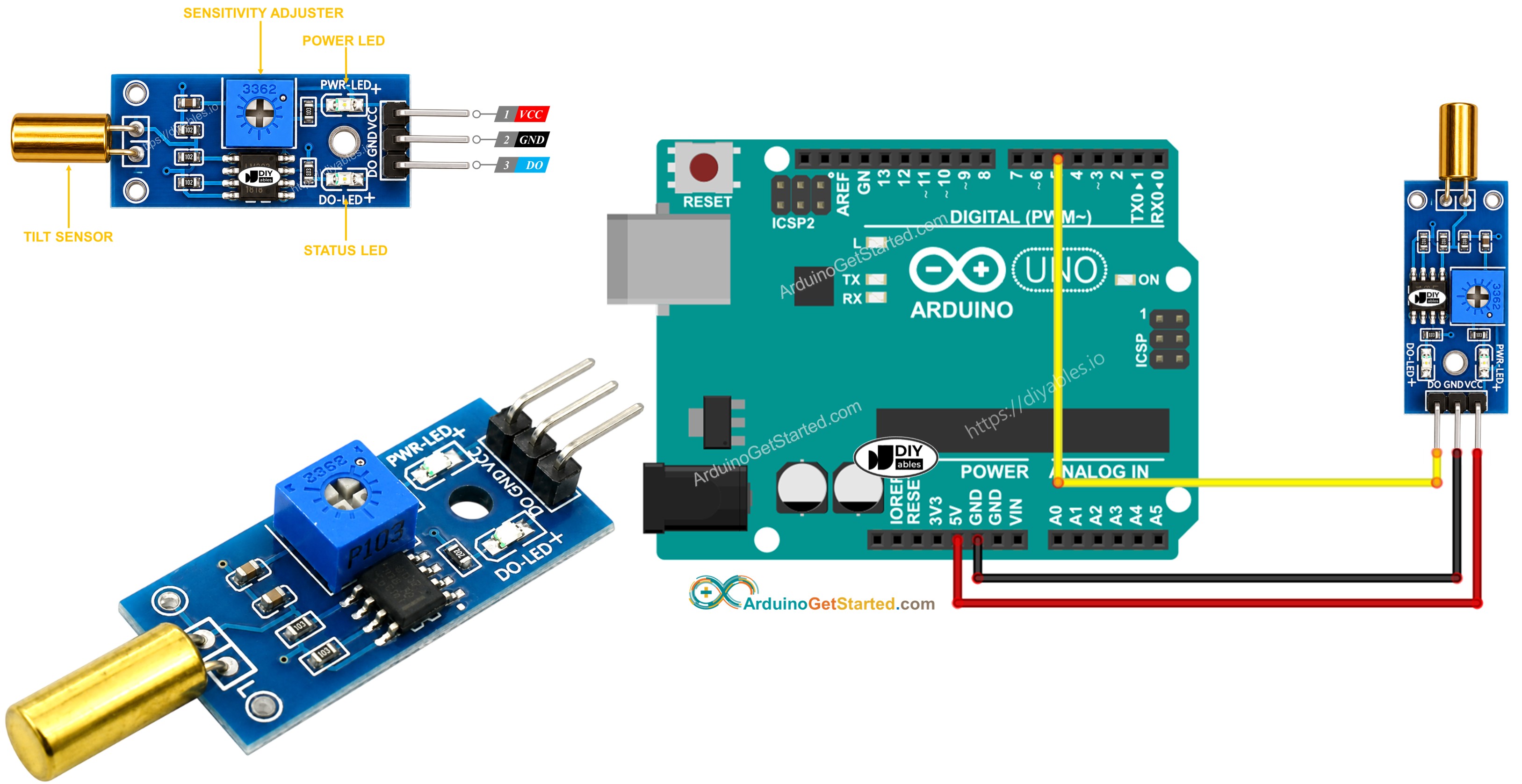 Arduino Sensor de Inclinação SW520D