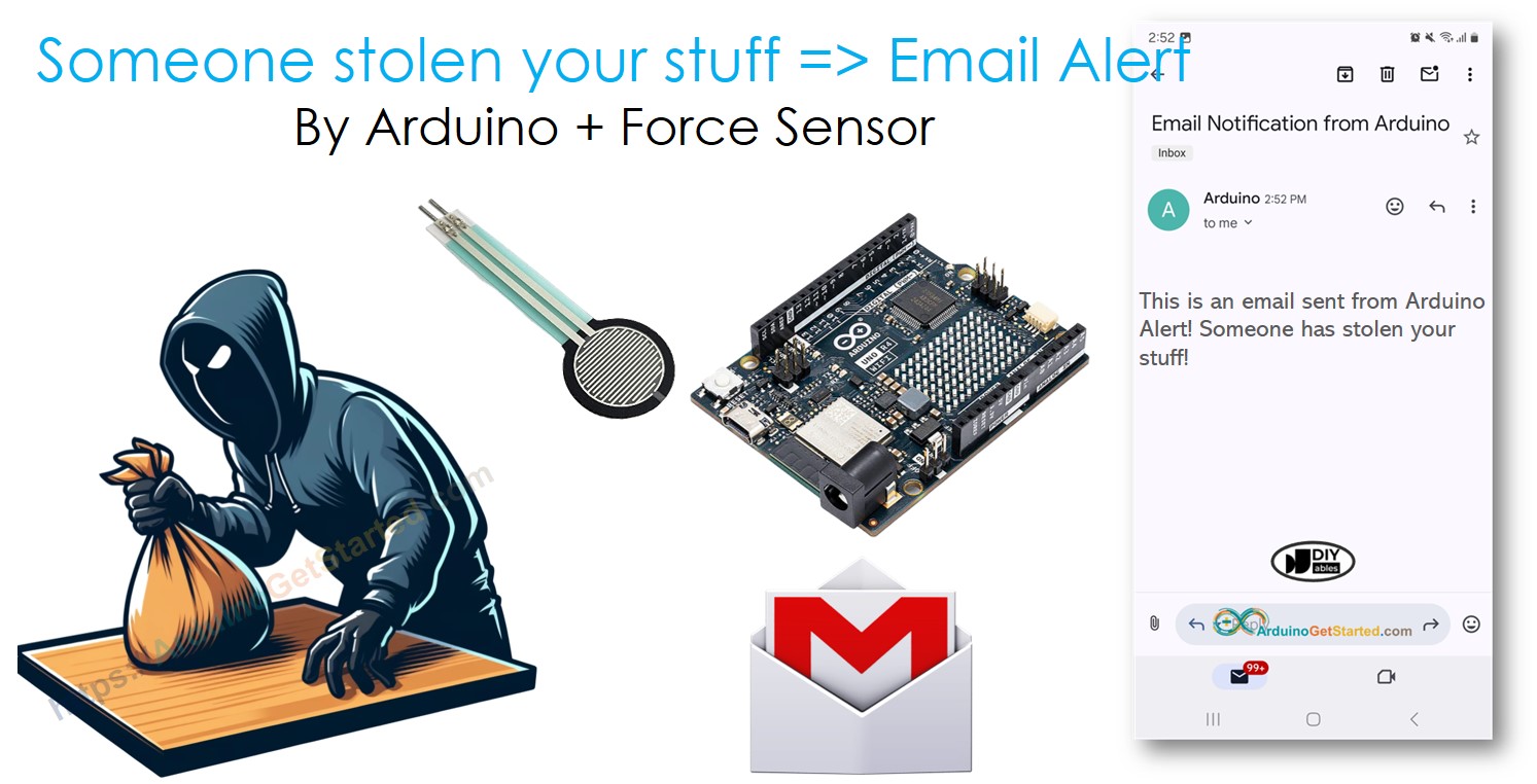 Arduino Notificação por E-mail de Detecção de Furto