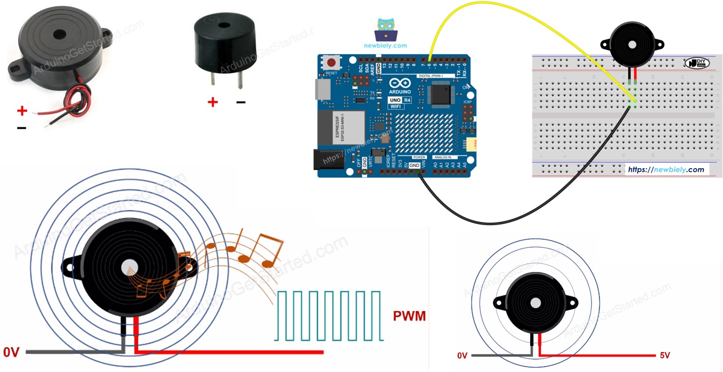 Arduino Uno R4 Buzzer Piezo