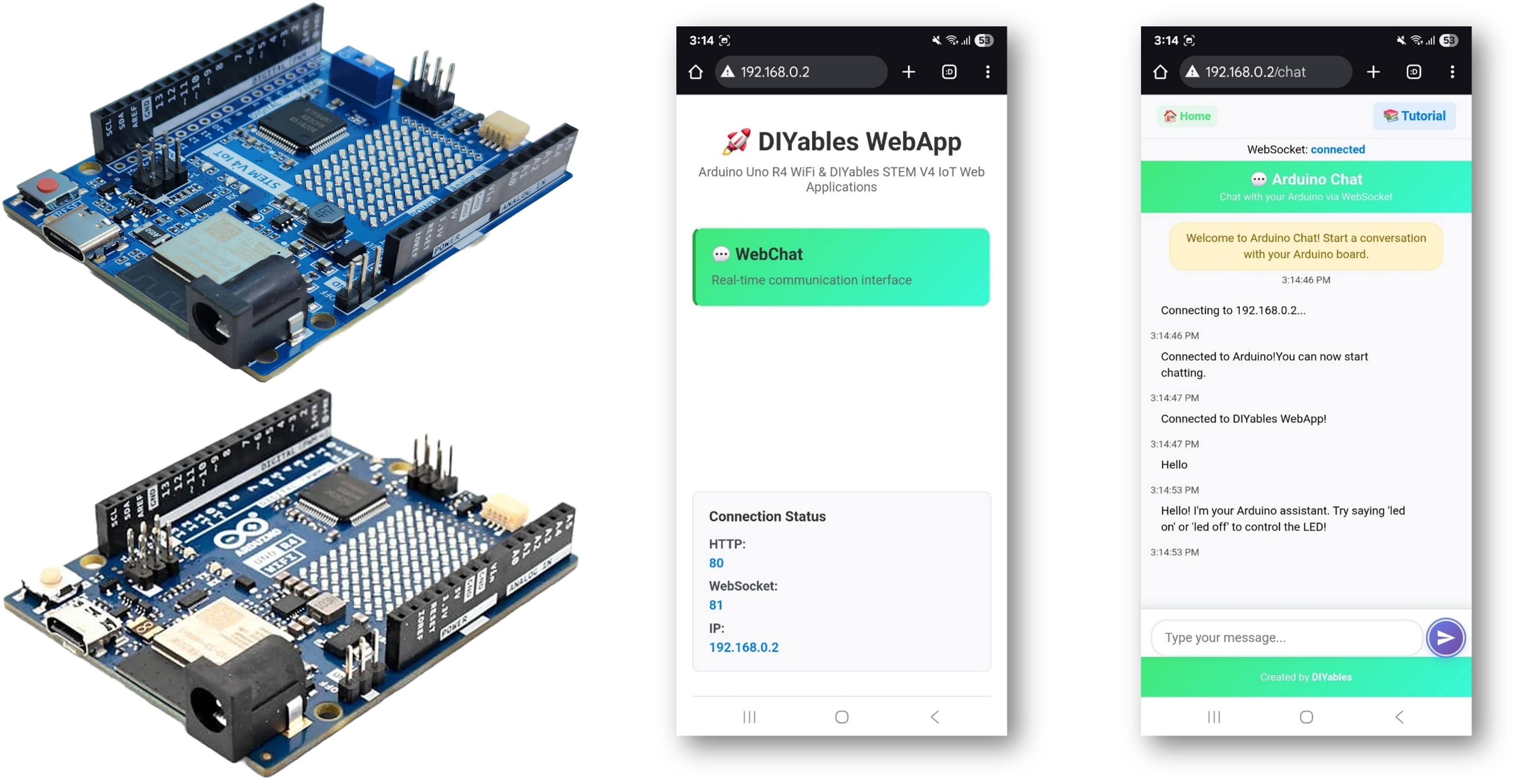 Exemplo Arduino WebChat - Tutorial de Interface de Chat Interativa