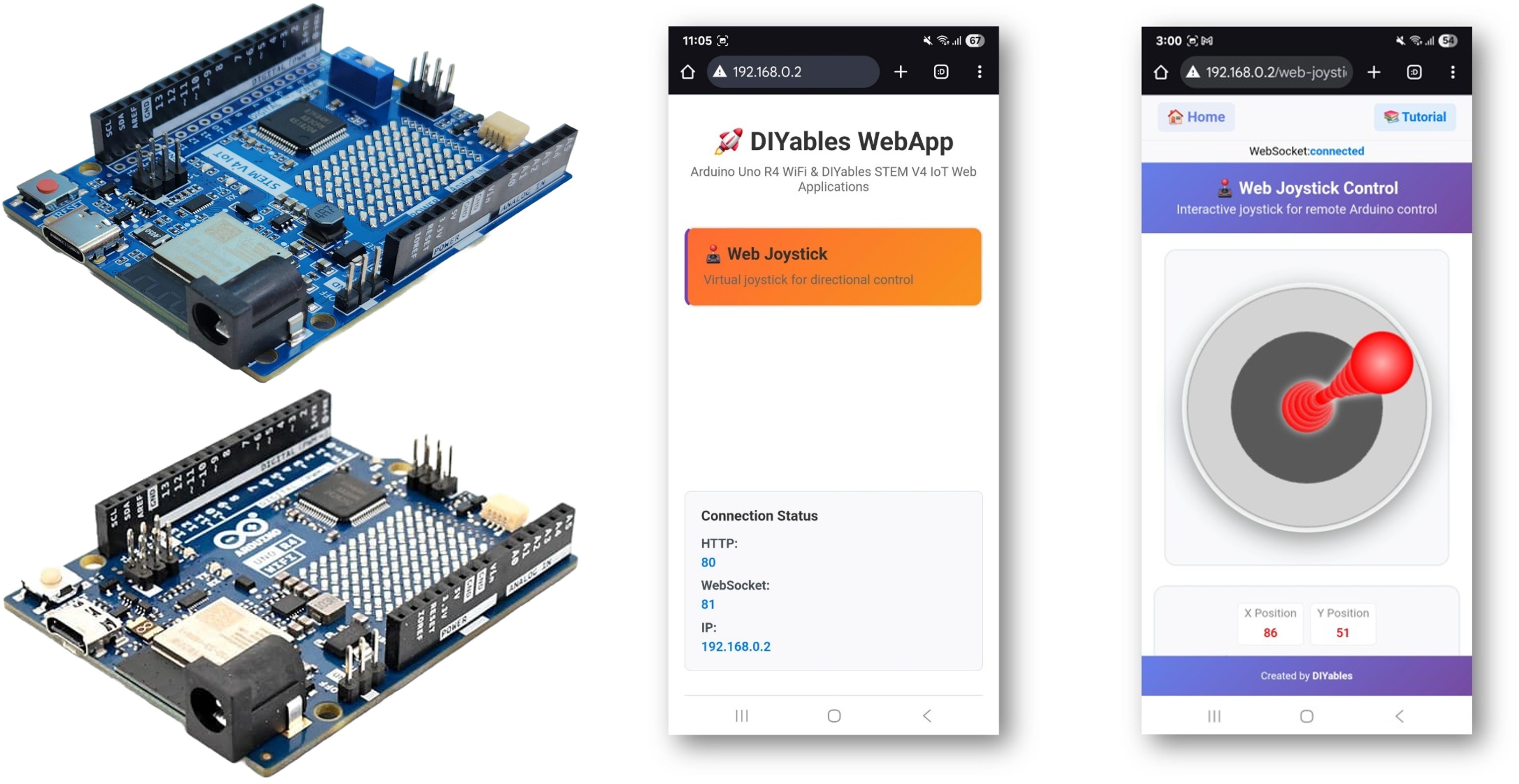 Exemplo Arduino WebJoystick - Tutorial de Controle com Joystick Virtual
