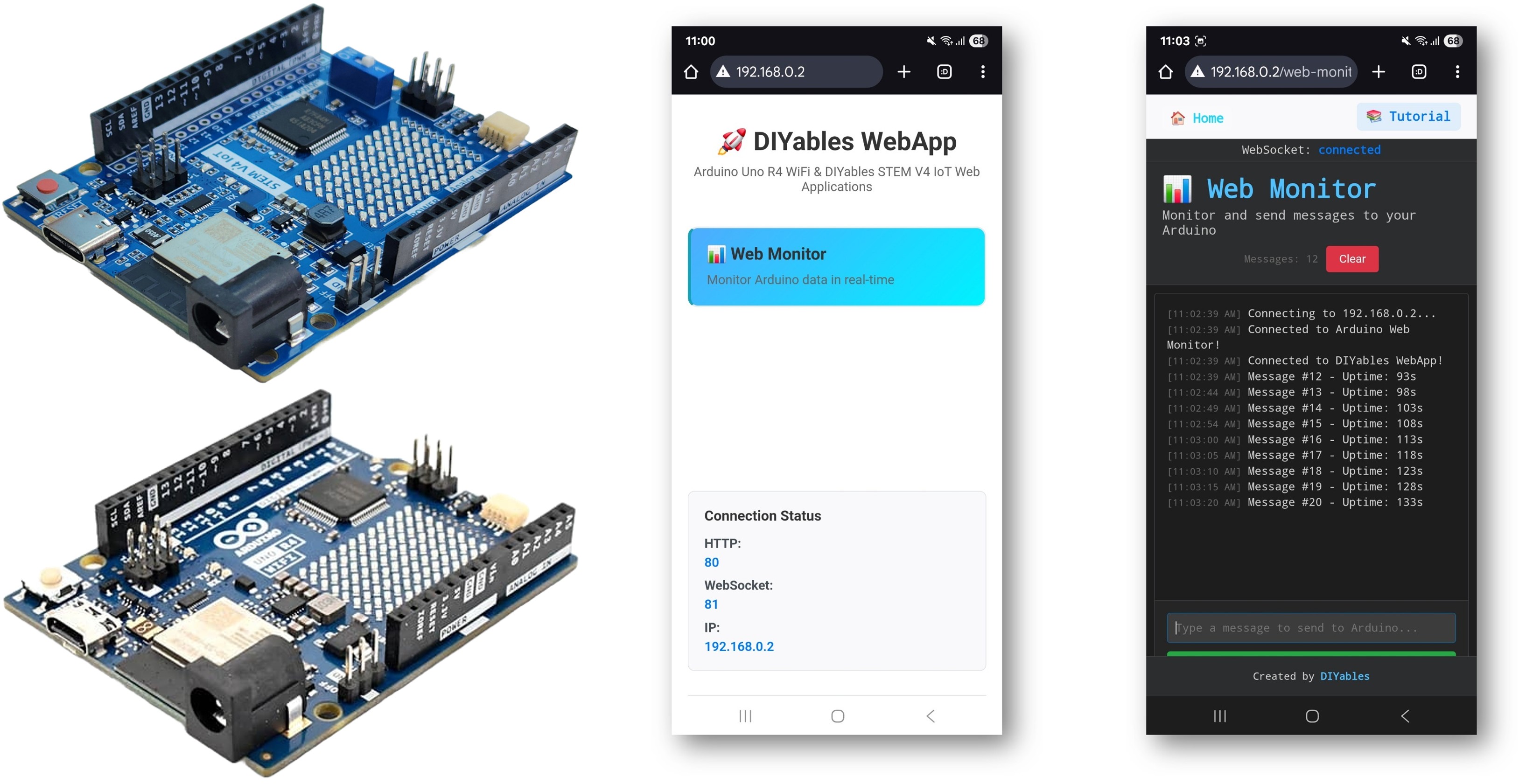 Exemplo Arduino WebMonitor - Tutorial de Serial Monitor Baseado em Web