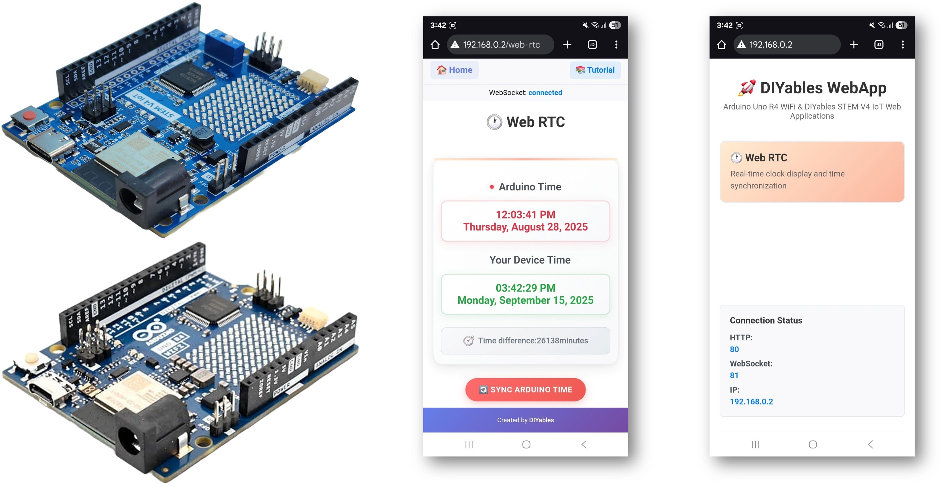 Exemplo Arduino WebRTC - Tutorial de Interface de Relógio de Tempo Real