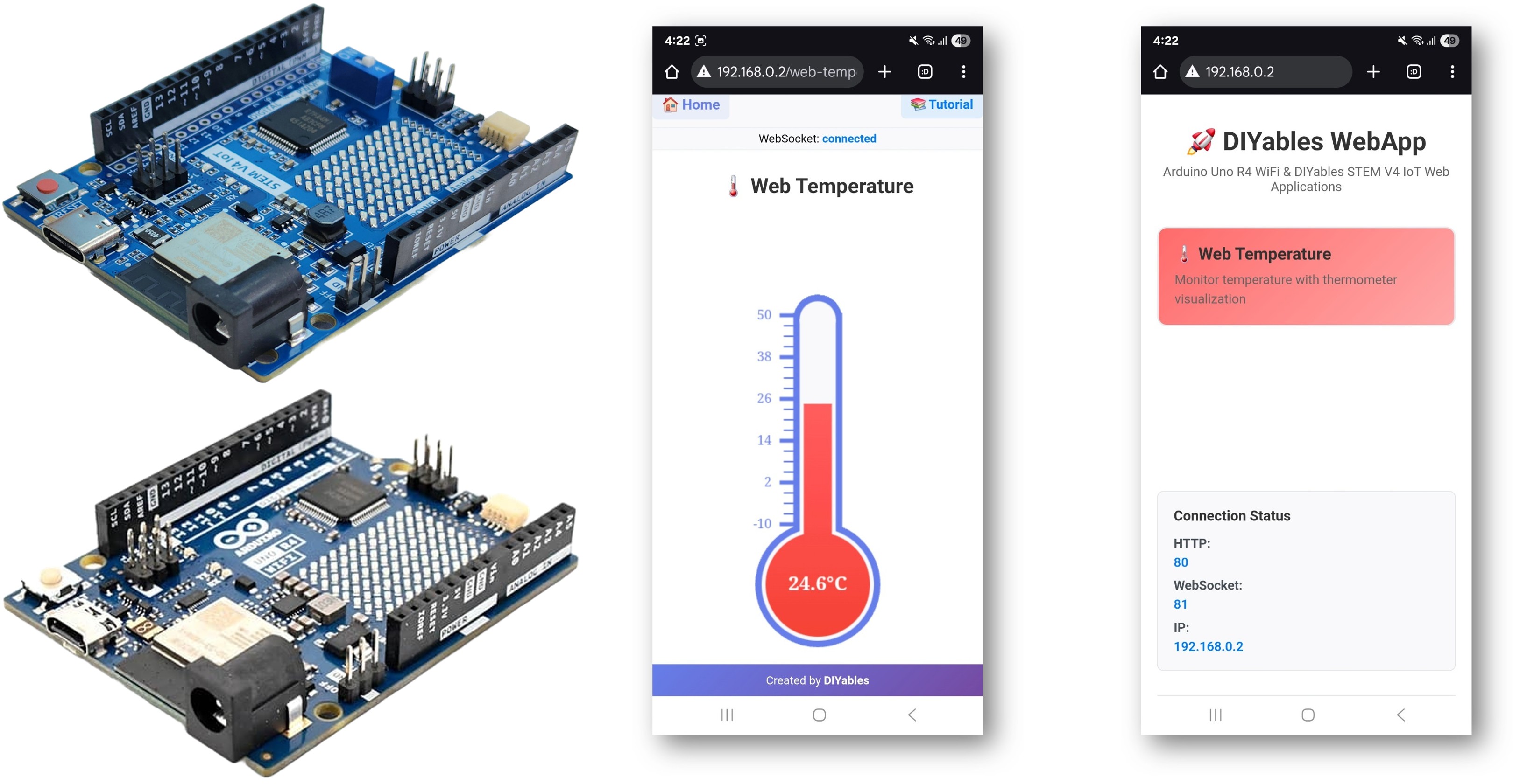 Exemplo Arduino WebTemperature - Tutorial de Interface de Exibição de Termômetro