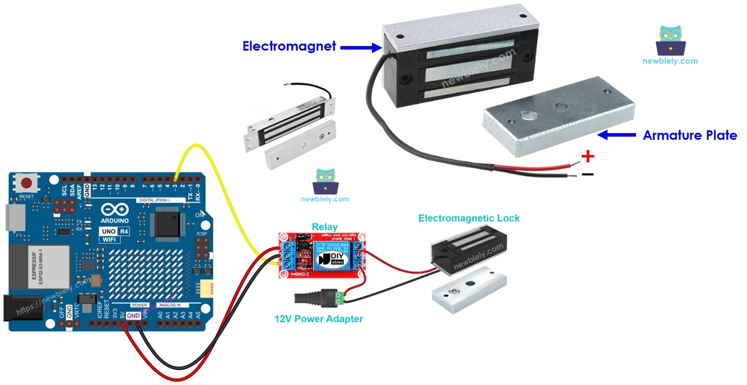 Fechadura eletromagnética no Arduino UNO R4