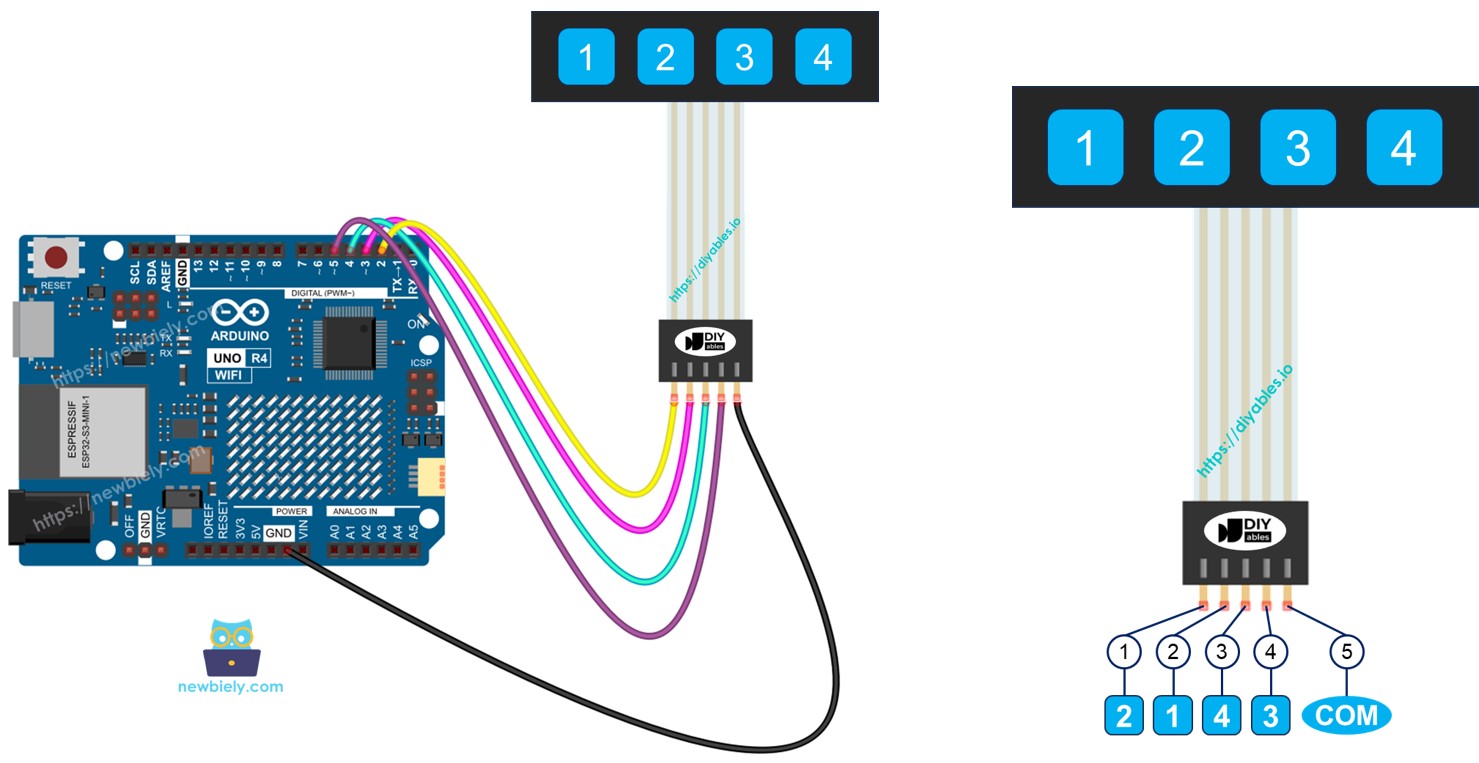 Arduino Uno R4 Teclado