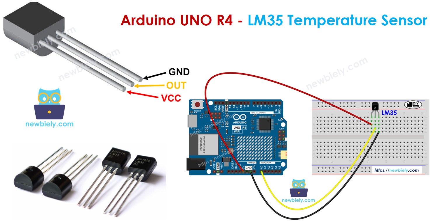 Sensor de temperatura LM35 com Arduino UNO R4