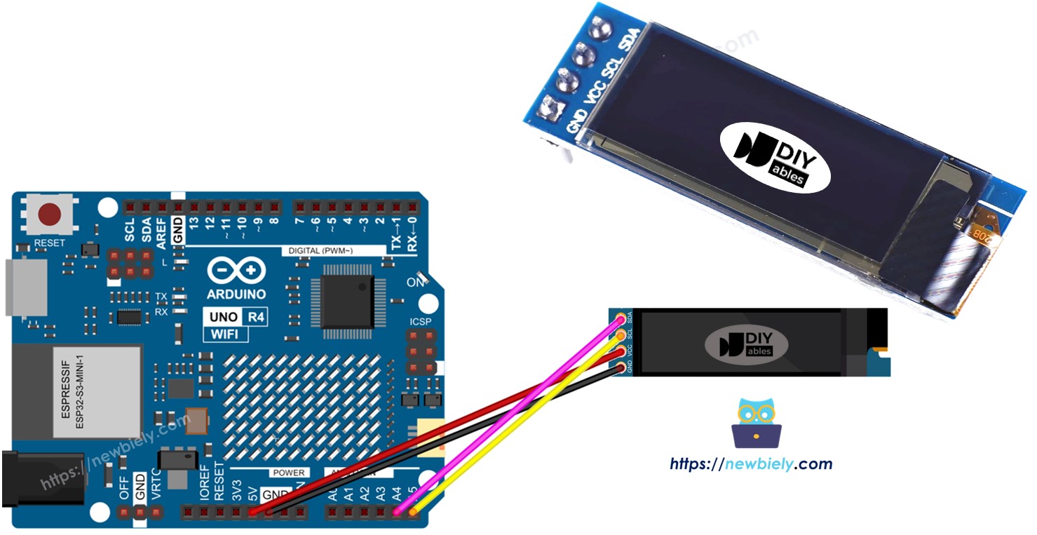 Display OLED I2C com Arduino UNO R4