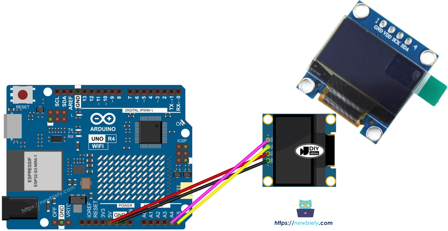 Display OLED I2C com Arduino UNO R4