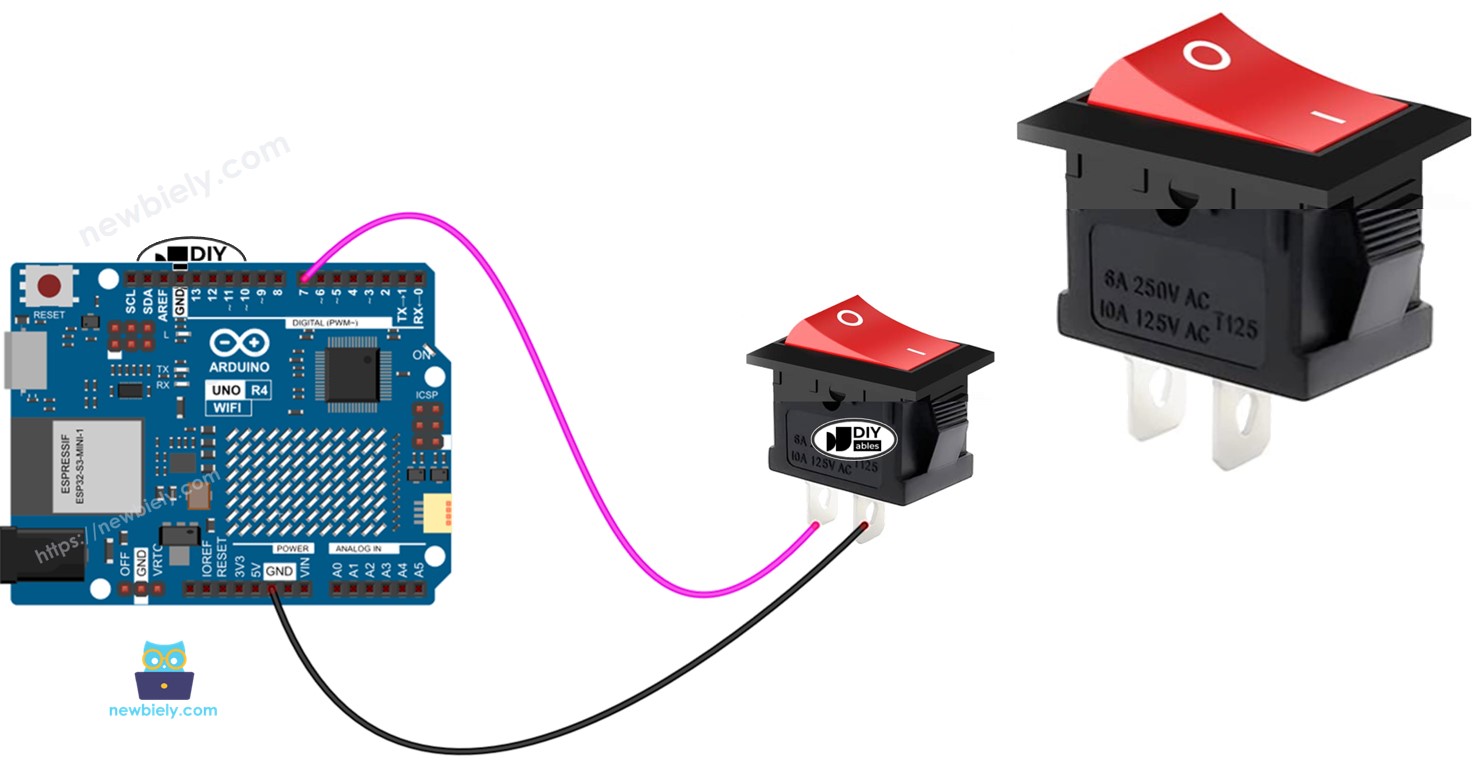 Arduino UNO R4 Interruptor ON/OFF