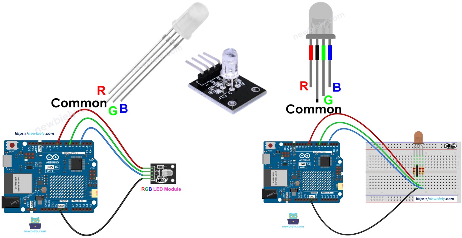 Arduino UNO R4 LED RGB