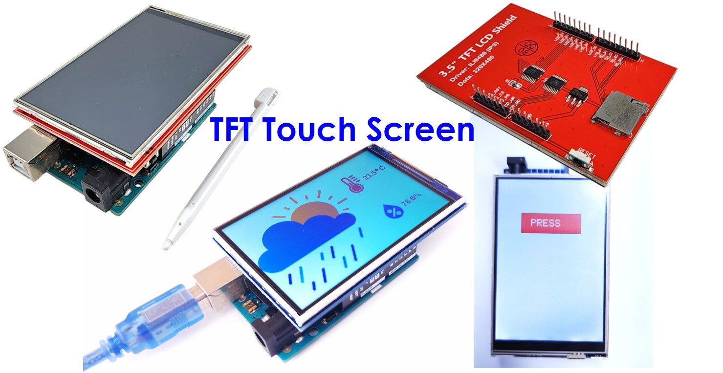 Display TFT LCD com touch para Arduino UNO R4