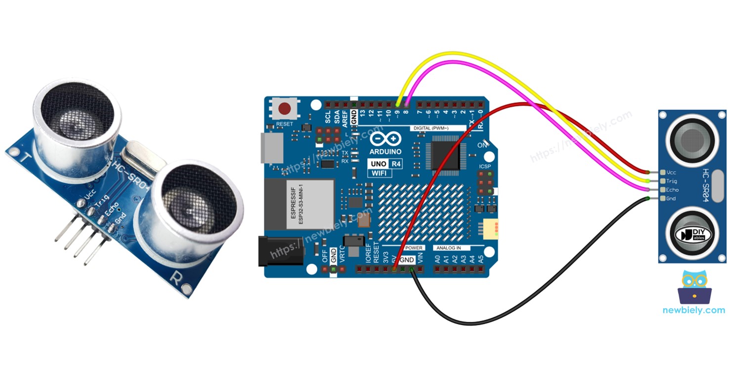 Arduino Uno R4 Sensor Ultrassônico