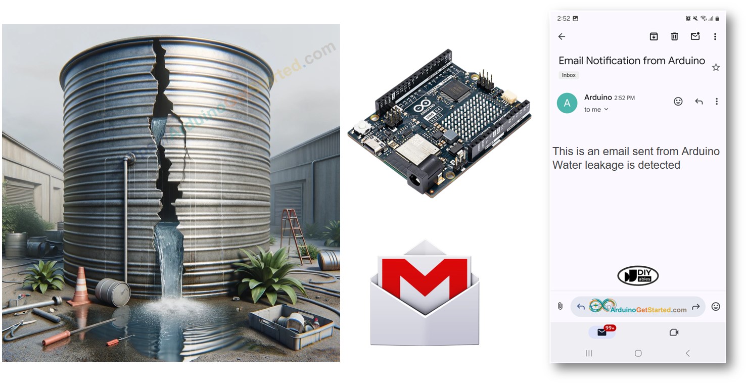 Arduino Notificação por E-mail de Vazamento de Água