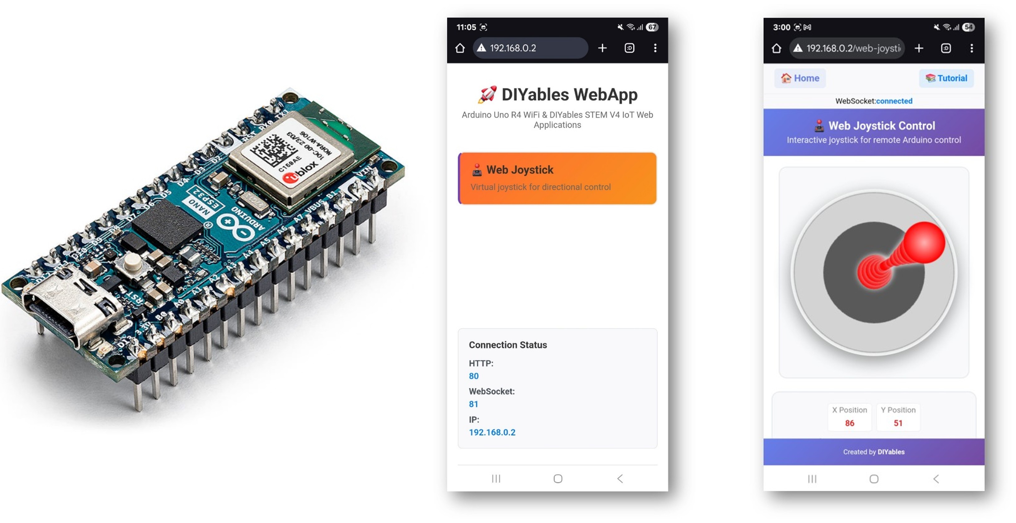 Exemplo Arduino WebJoystick - Tutorial de Controle com Joystick Virtual