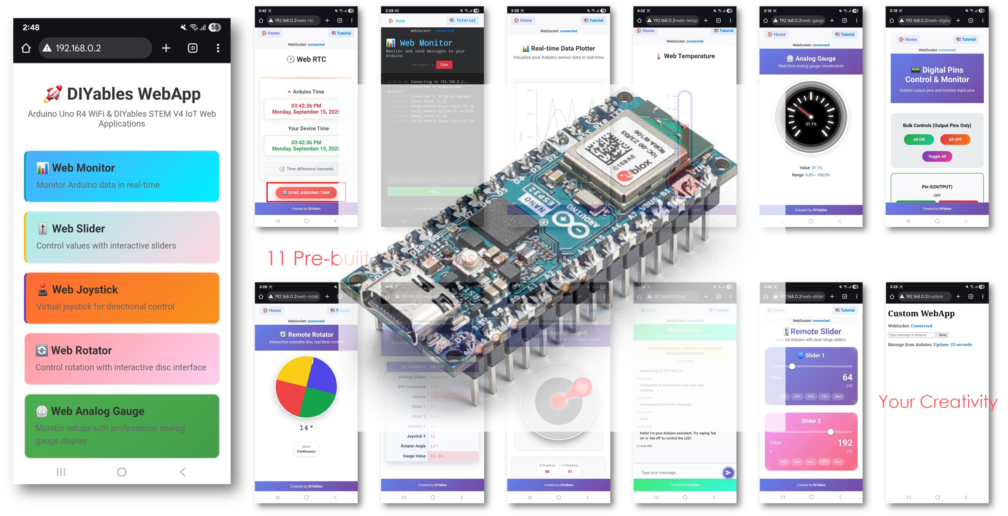 Exemplo Arduino Multiple WebApps - Tutorial de Dashboard IoT Completo