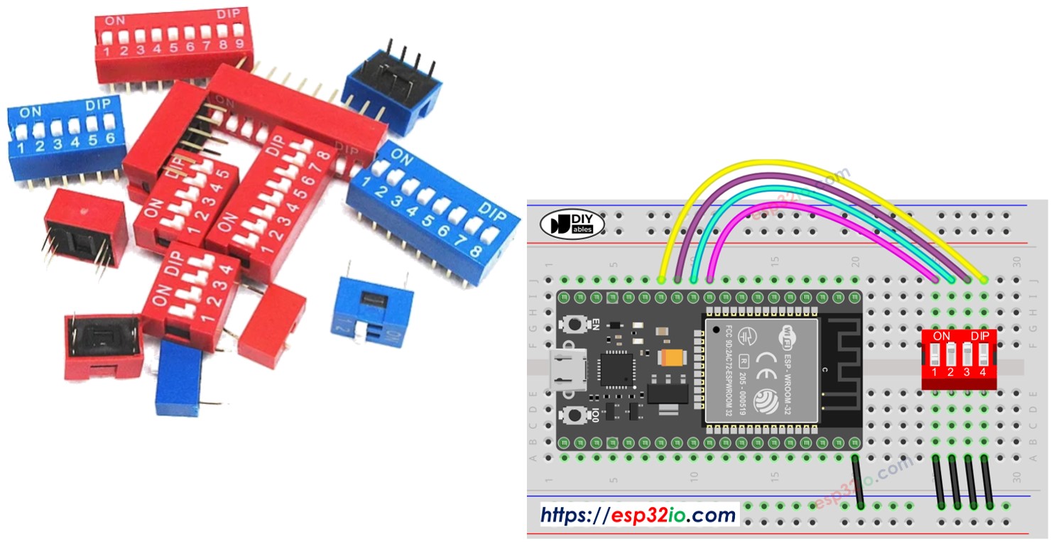 ESP32 com Chave DIP