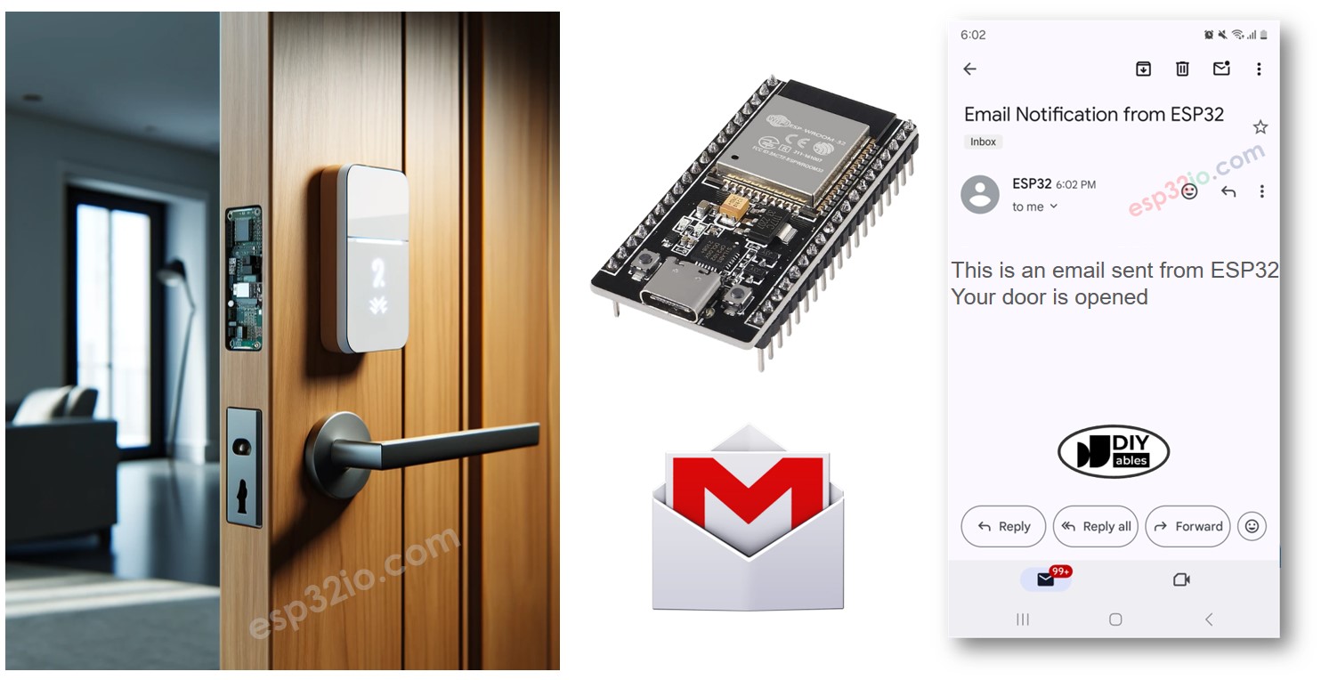 Notificação por E-mail de Porta Aberta com ESP32