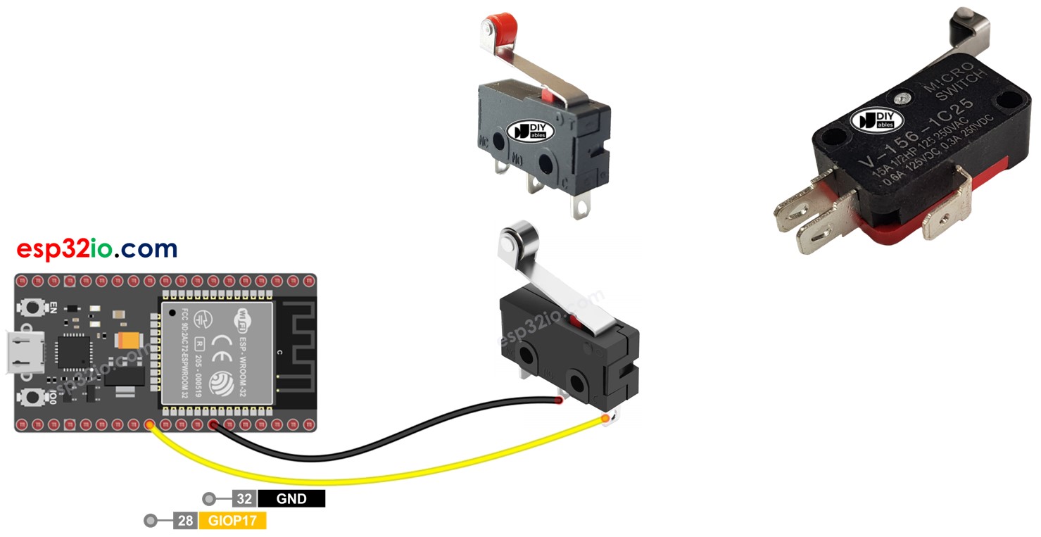 ESP32 com Chave de Fim de Curso