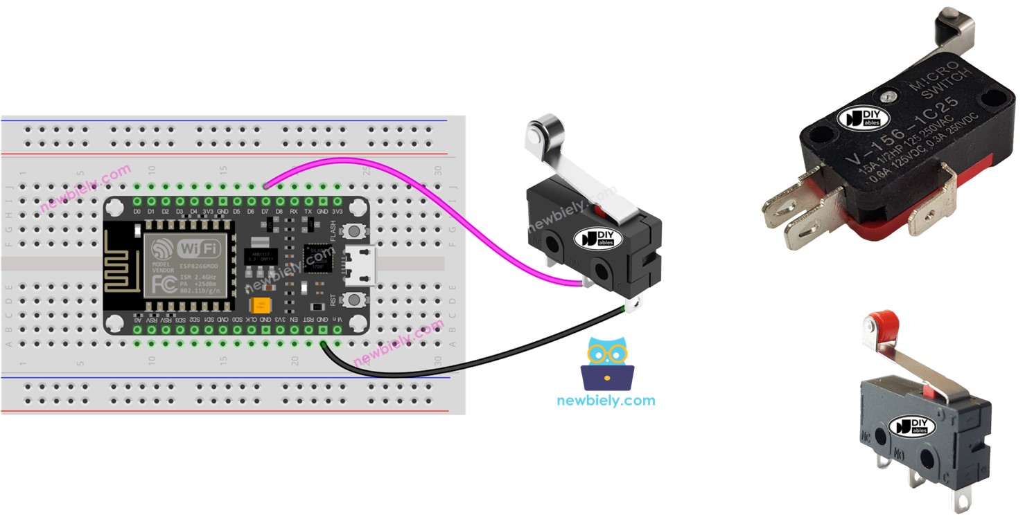ESP8266 NodeMCU com Chave Fim de Curso