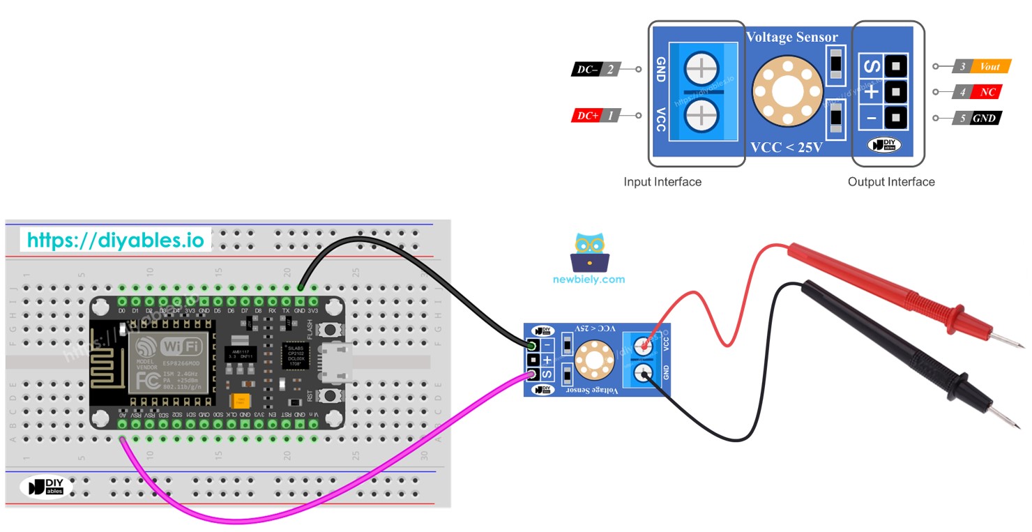 ESP8266 Sensor de Tensão