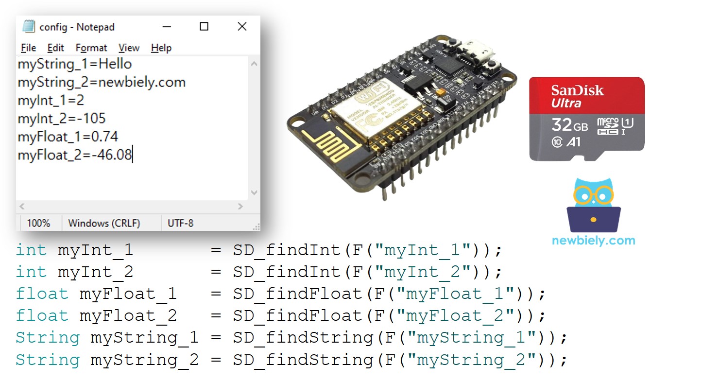 Arquivo de configuração no cartão Micro SD com ESP8266 NodeMCU