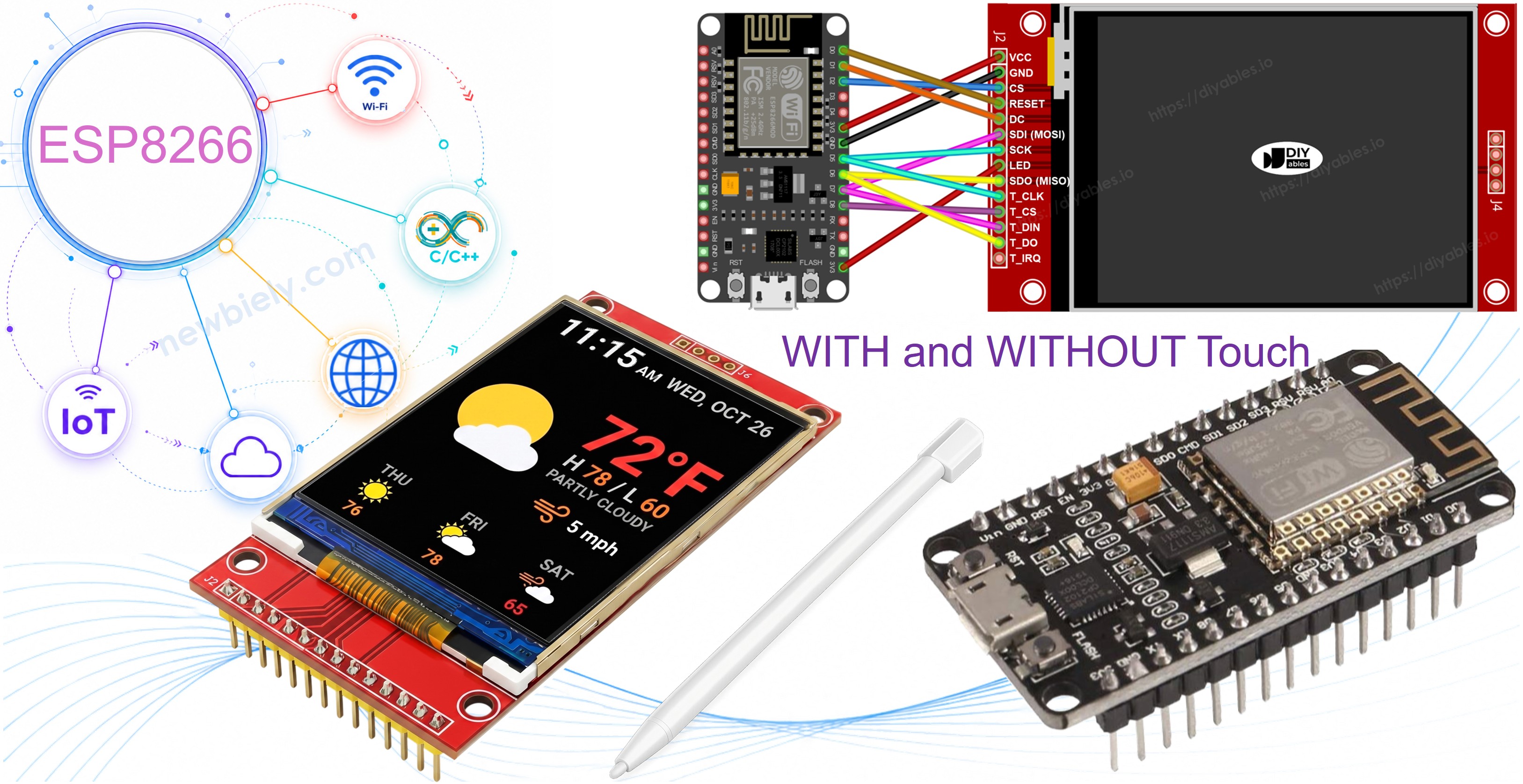 Display TFT SPI com ESP8266 NodeMCU
