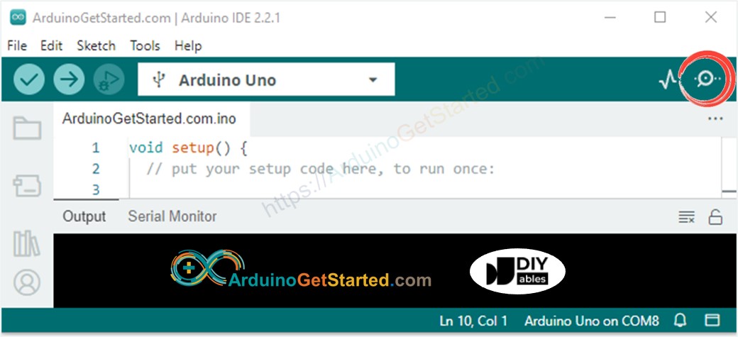 Arduino IDE 2 - Como abrir o Serial Monitor