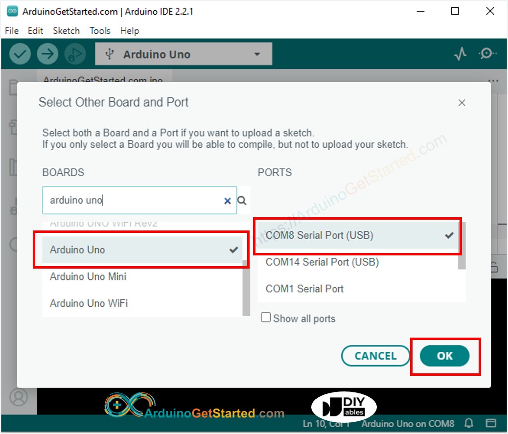 Arduino IDE - Como selecionar a porta COM