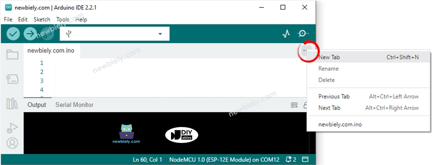 Arduino IDE 2 adiciona arquivo