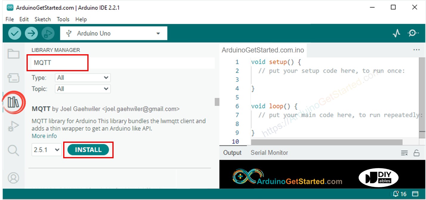 Biblioteca MQTT para Arduino
