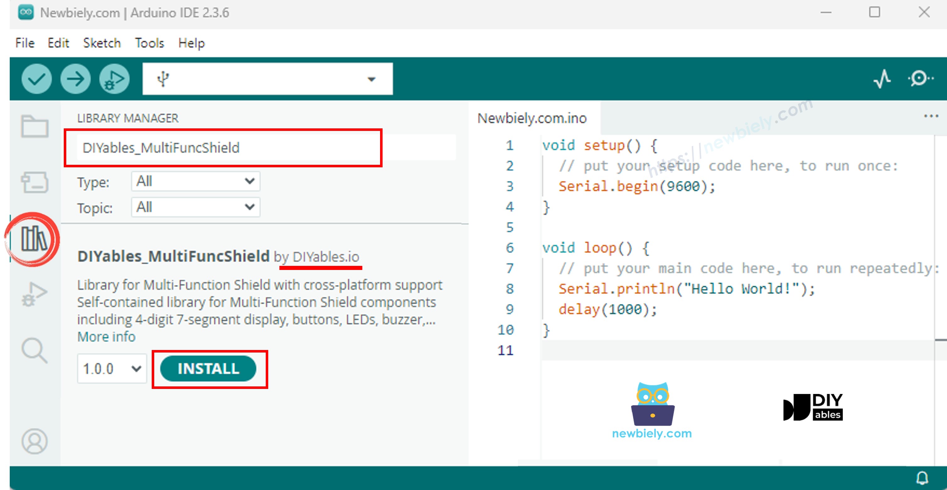 Biblioteca do Multi-Function Shield para Arduino